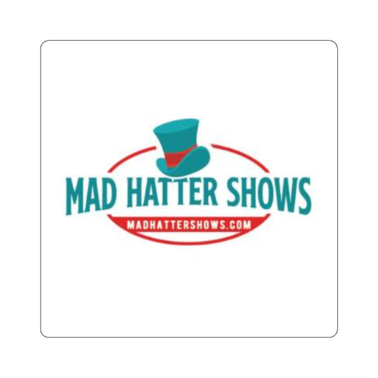 Die-Cut Sticker — Mad Hatter Shows Logo (Teal Top Hat)